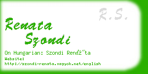 renata szondi business card